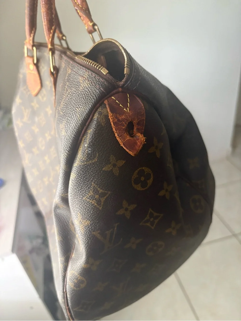 Louis Vuitton Brown Monogram Travel Satchel